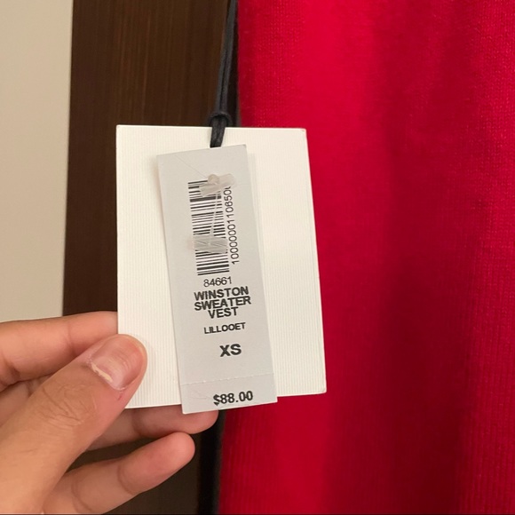 NWT Aritzia red Winston sweater knit vest Sunday Best - Picture 5 of 7